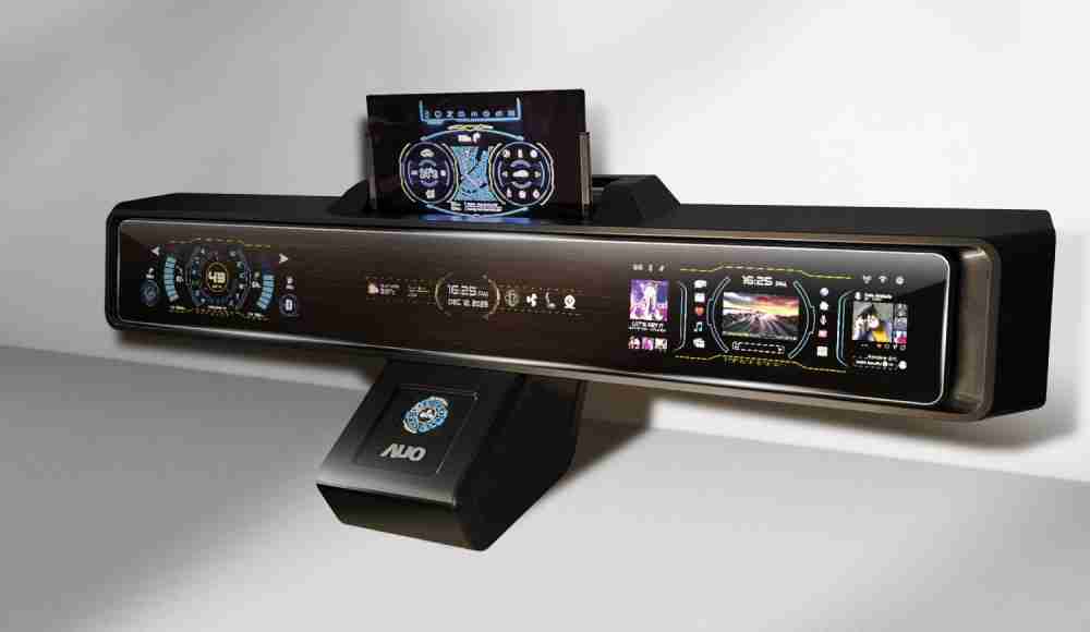 JDB电子Micro LED沉浸式车舱显示方案结合 可卷式、、、可伸缩的Micro LED应用并可呈现不同的质感纹路，，展现人性化设计